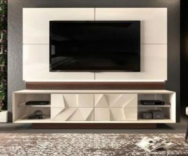 Painel + Rack para TV até 75" Domani 100% MDF PRONTA ENTREGA!