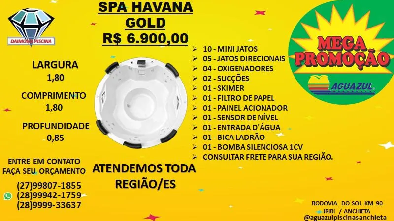 Spa HAVANA GOLD hidromassagem banheira