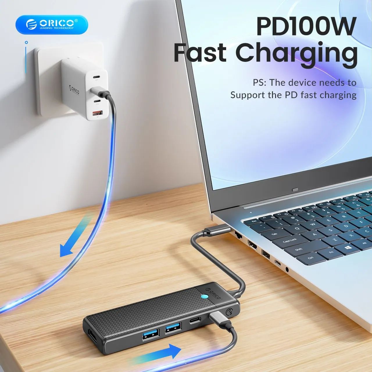Hub USB-C 6 em 1 com Saída HDMI 4K 30Hz Orico  - Foto 5