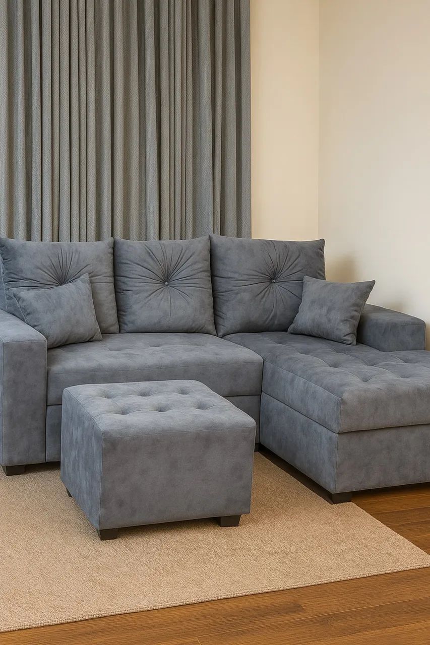 Kit completo sofá chaise disponível a pronta entrega 