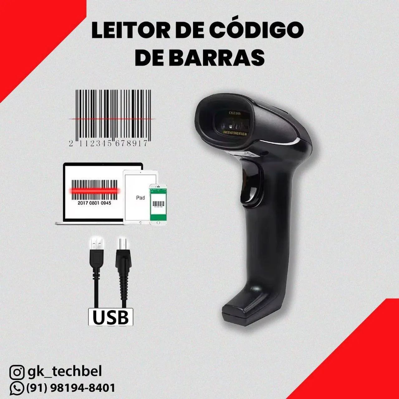Leitor de Código de Barras (entrega gratis)