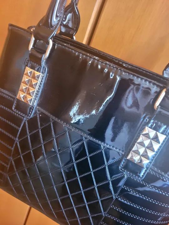 Bolsa feminina de mão preta - Foto 2