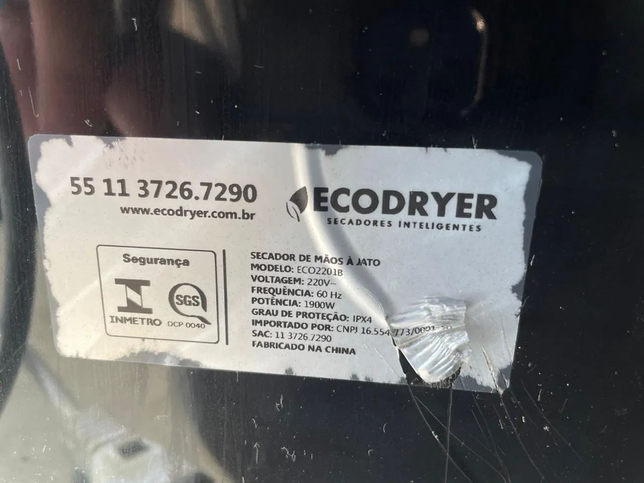 SECADOR DE MÃOS AUTOMÁTICO ECODRYER - Foto 3