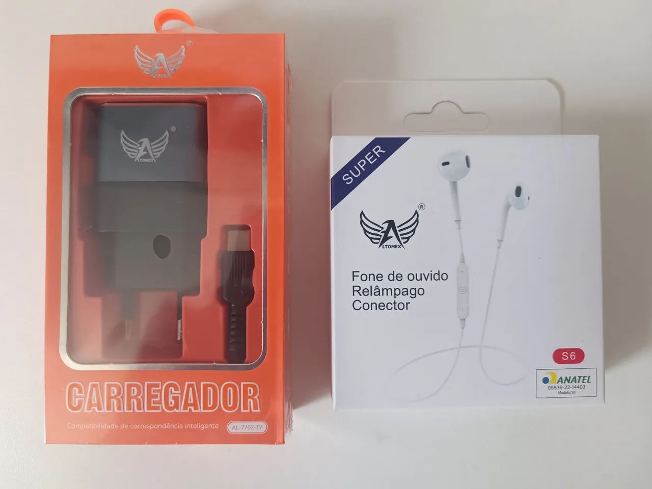 Carregador Turbo Typo C + Fone Bluetooth S6