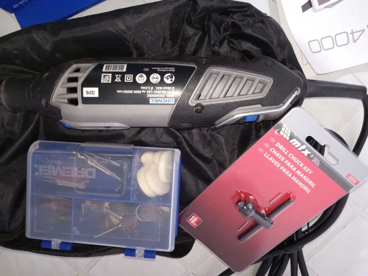 Micro  retifica Dremel 4000 com acessórios  - Foto 2