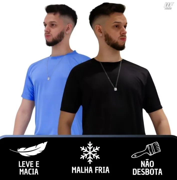 Camisas de Malha - 6 cores - Tamanhos P ao GG - Foto 3