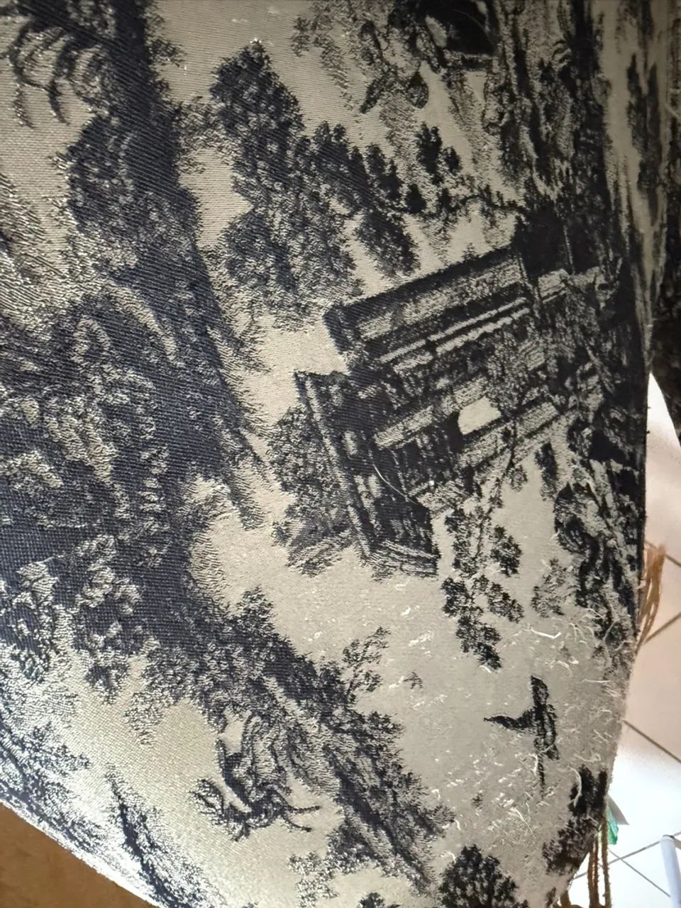 Poltrona Giratória Toile de Jouy preço excelente  - Foto 4