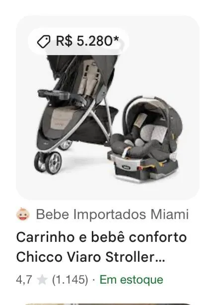 Carrinho de Bebê Chicco Viaro Stroller