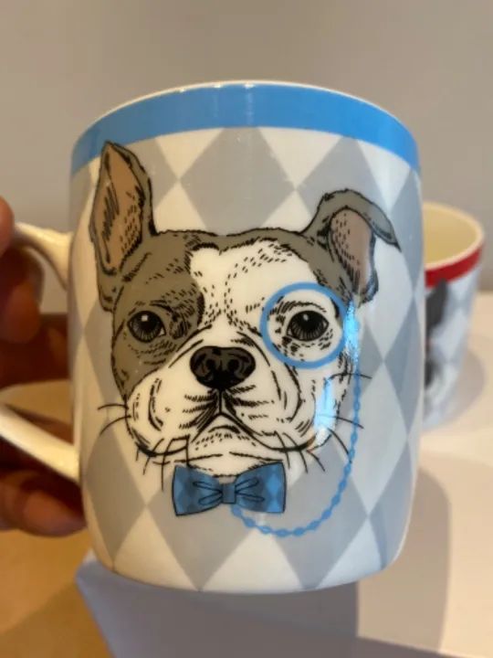 Dois taças com imagens de cachorros  - Foto 3