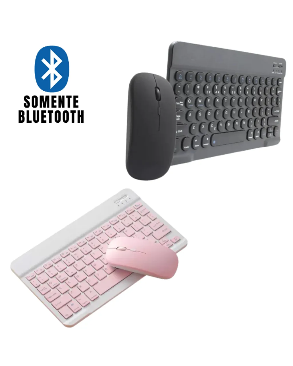 mini teclado e mouse bluetooth *NOVO*