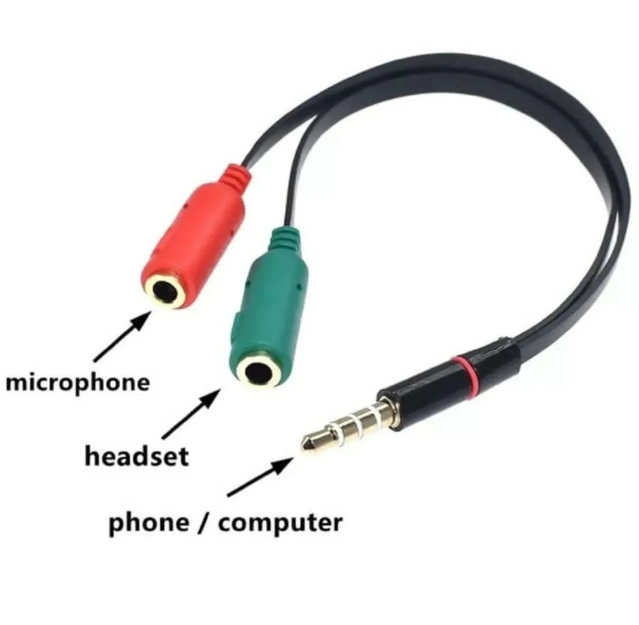 Cabo Adaptador  Y P2 para Fone e Microfone - Foto 2