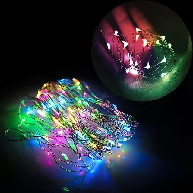Pisca de LED Fio de Fada 20L 2 Metros A Bateria Natal Ano Novo - Foto 3