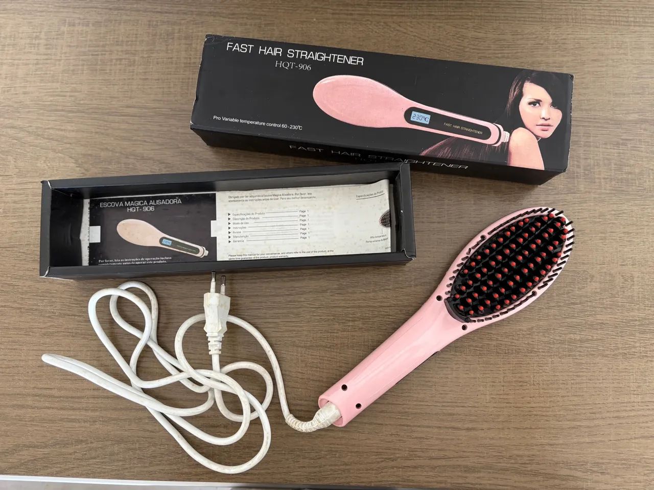 Escova de Cabelo Fast Hair Straightener HQT-906 - Foto 3