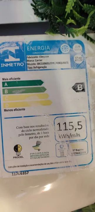 Ar condicionado Springer Carrier piso teto de 60.000 Brus - Foto 3