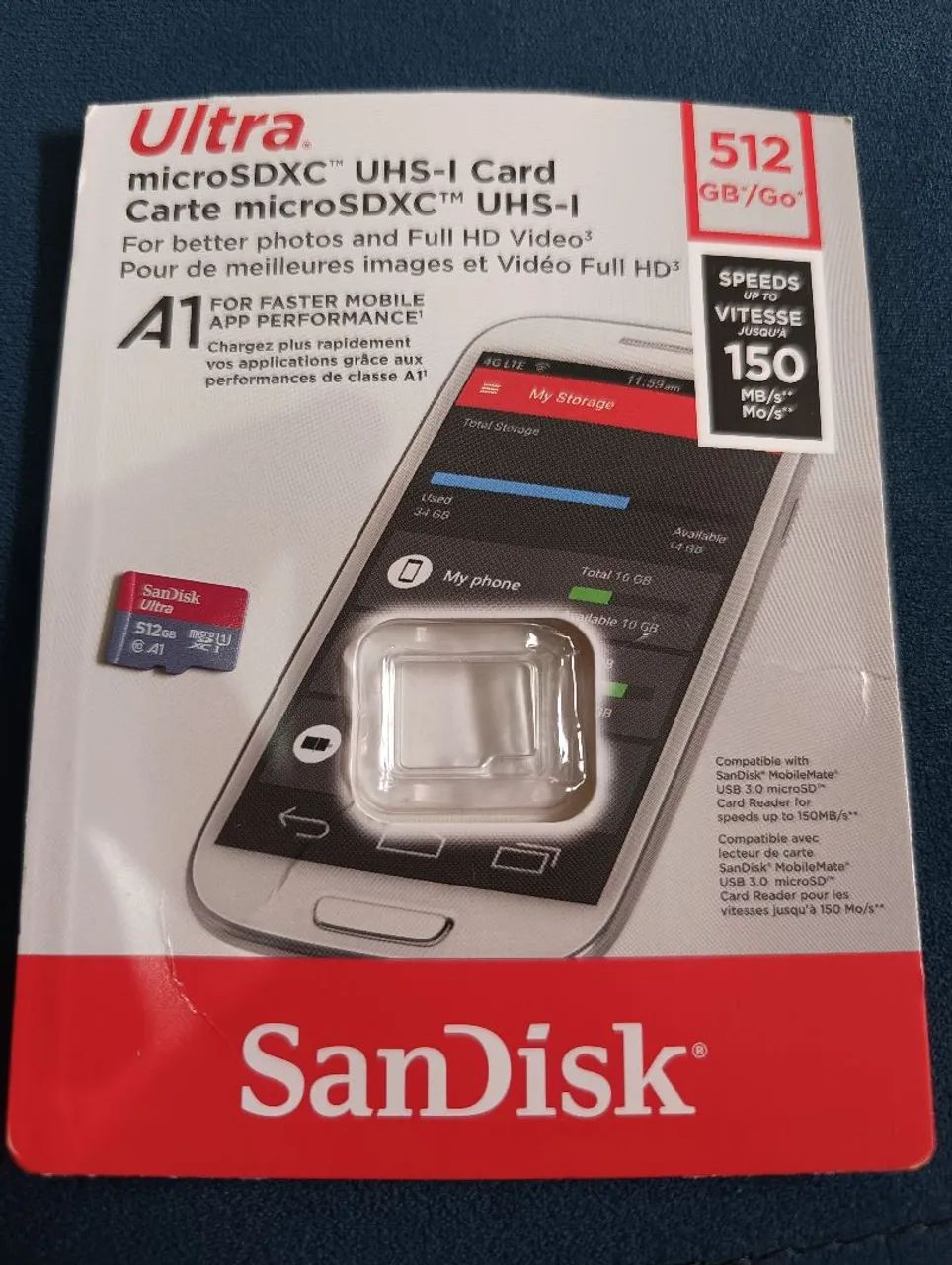 Micro SD San Disc 512 GB classe 10