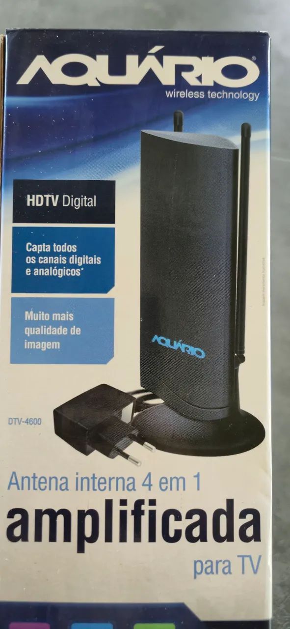 Antena 4 em 1 amplificada para TV