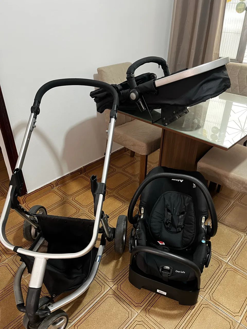 Carrinho de bebê Moisés + cadeirinha  - Foto 3