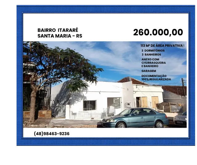 Ótima casa 3 dormitórios reformada no Itararé