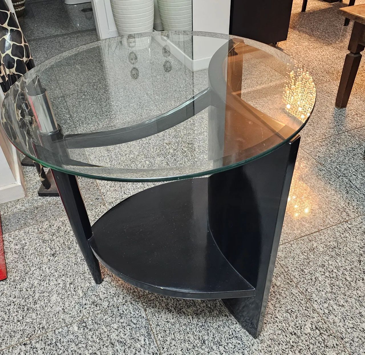 Mesa madeira e vidro - Foto 2