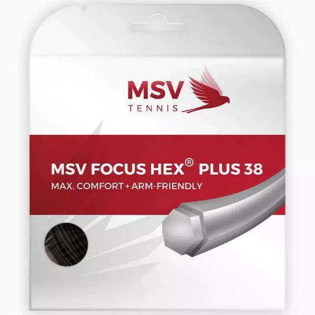 Corda MSV Focus Hex Plus 38 1.25mm - Set Individual - para Raquete de Tênis