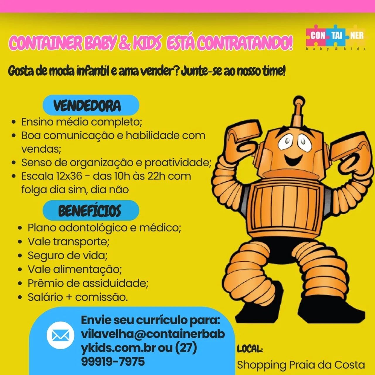 VENDEDOR DE LOJA DE SHOPPING 