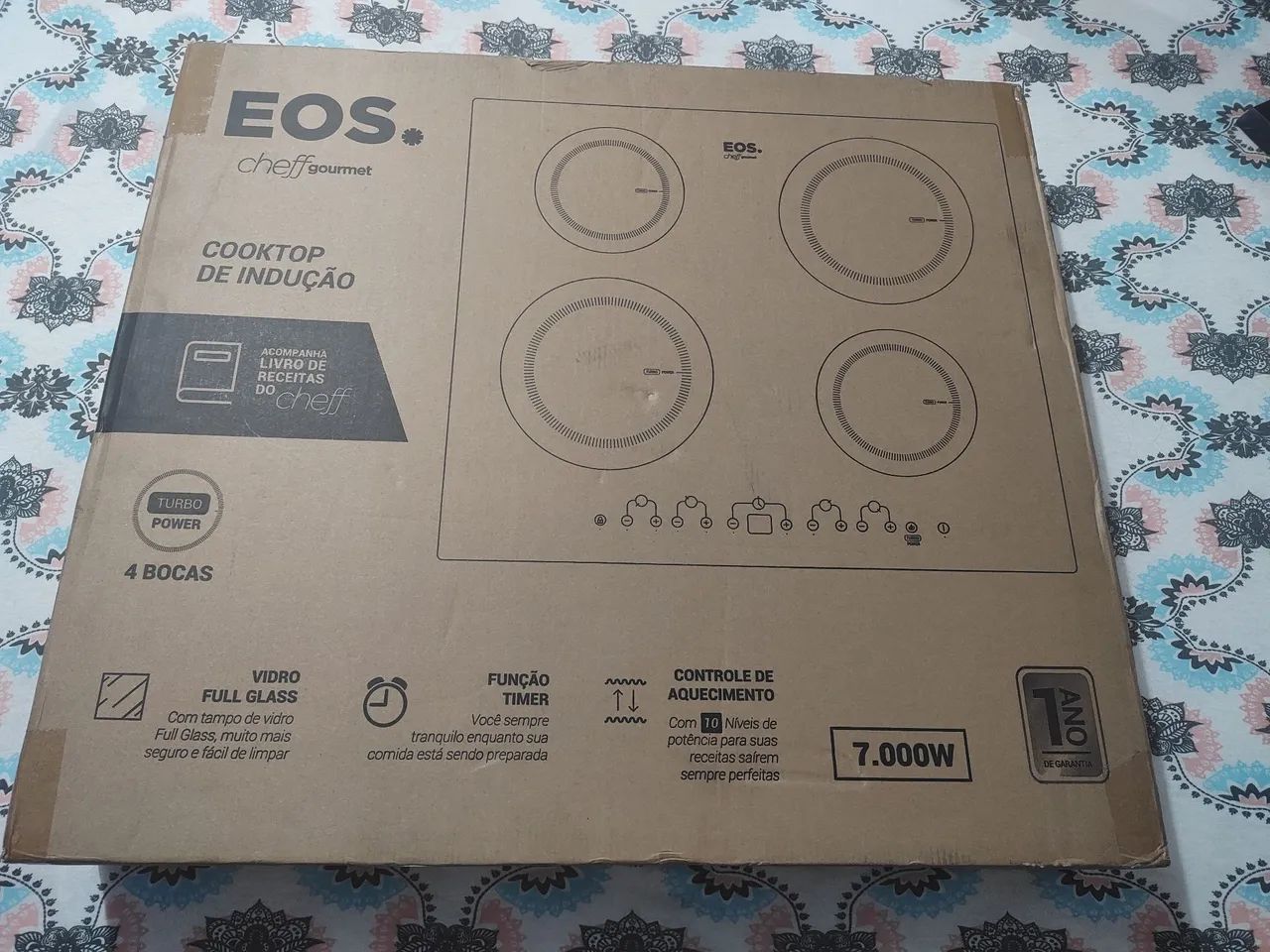 Cooktop de Indução EOS Cheff Gourmet 7.000W 4 Bocas