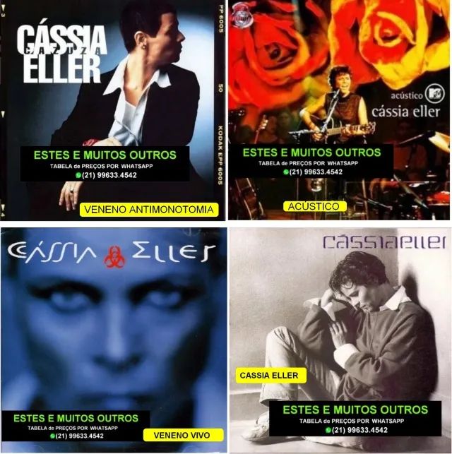 Oito Cds da Cassia Eller.