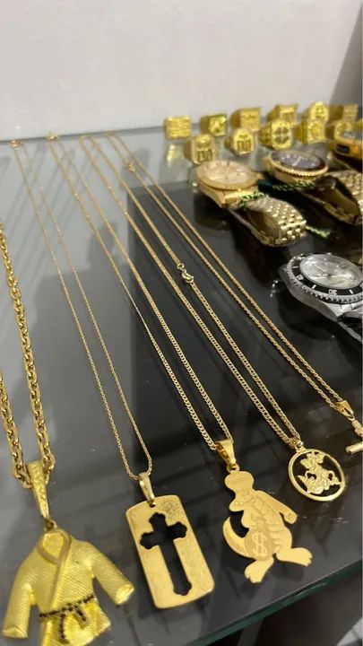 Cordões 100% moeda antiga e banhados a ouro .  - Foto 3