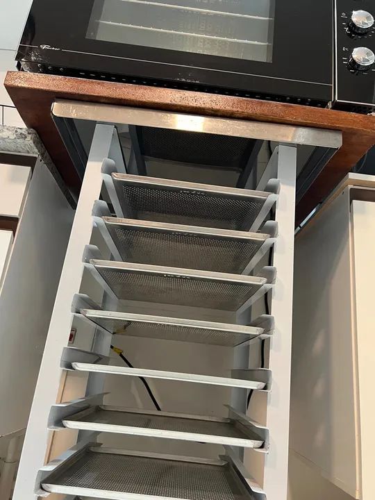 Forno Elétrico Fischer Turbo Fast 80 litros + Bancada de Apoio + 8 Assadeiras - Foto 5