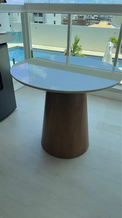 Mesa de Jantar/ Varanda Moderna em Madeira e Vidro
