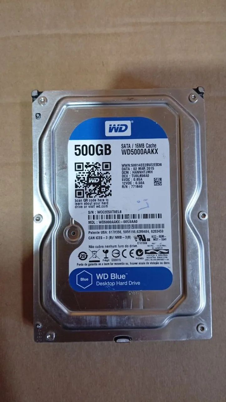 Hd 500gb wd blue - PC, DVR 