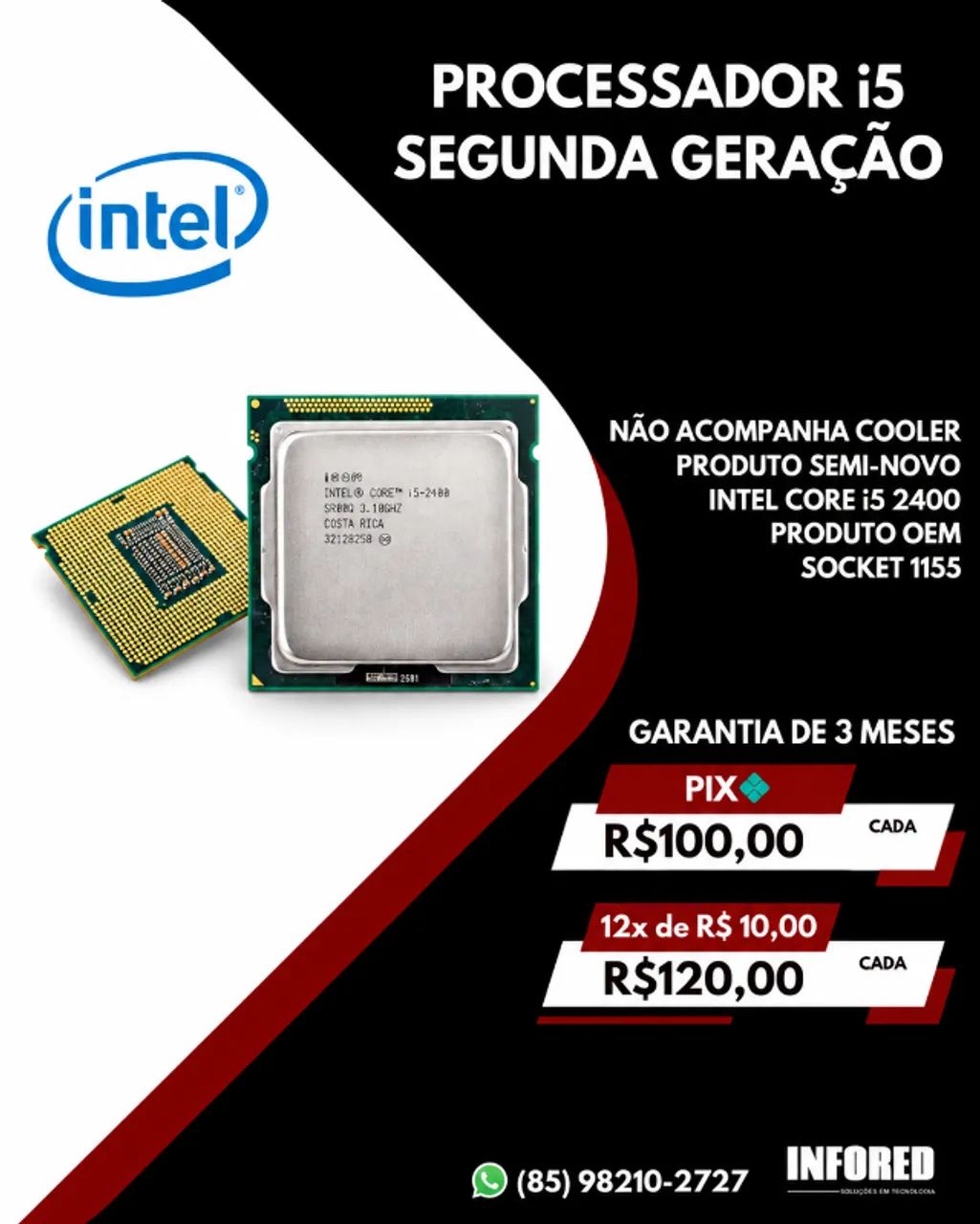 Processador Intel Core i5 2400 - 2ª Geração 