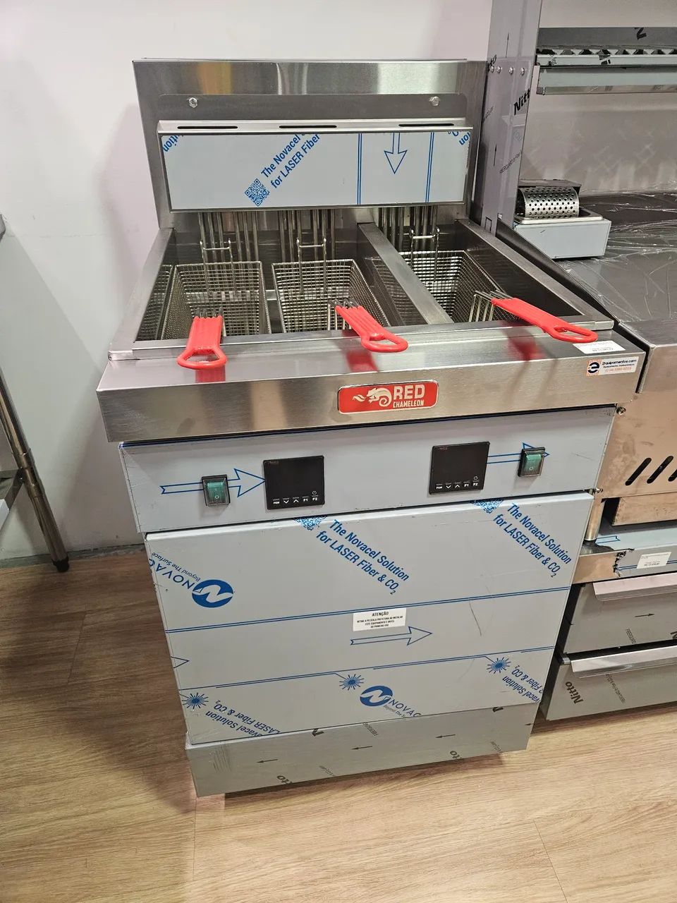 fritadeira industrial elétrica bipartida 38 litros