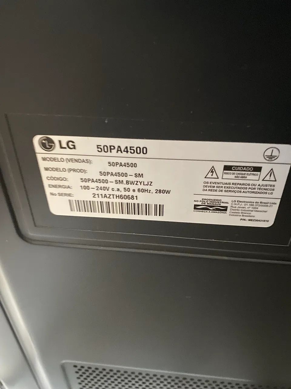 Tv plasma LG 50 polegadas com defeito - Foto 2