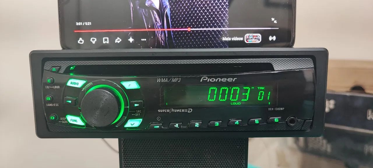 Radio Cd Pioneer Deh-1380mp Com Bluetooth Top - Foto 2