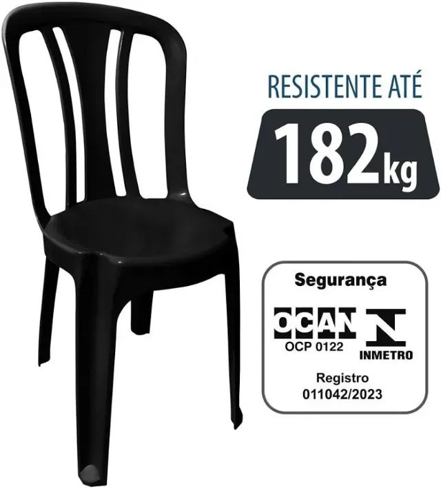 Jogo de Mesa com 4 Cadeiras Plásticas Bistrô 182 Kilos - Foto 2