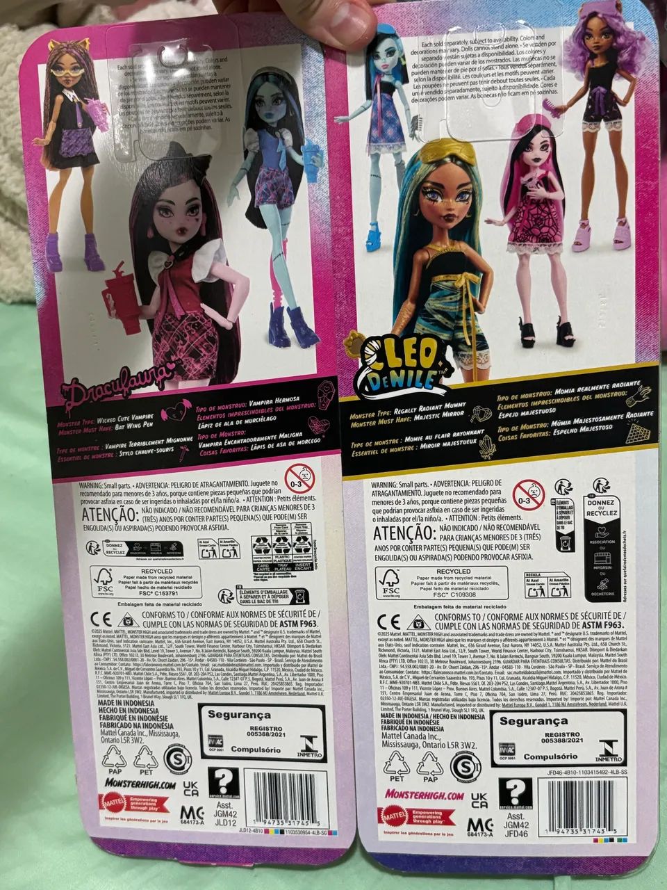 Lote Monster High - Draculaura e Cleo - Foto 3