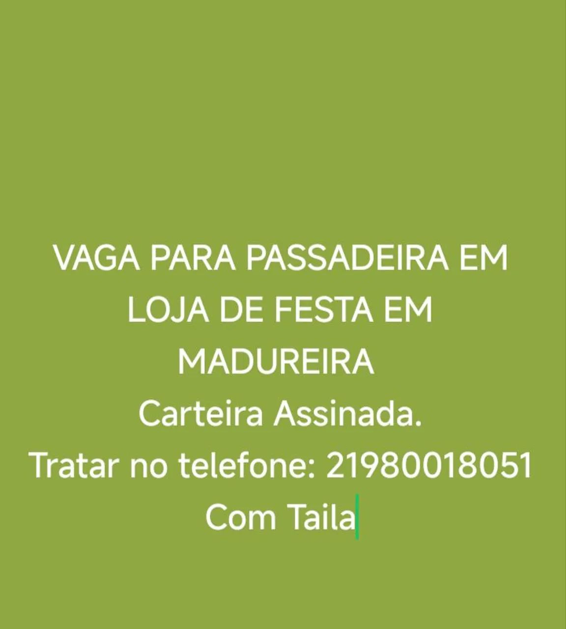 Vaga passadeira Ler com atenção!