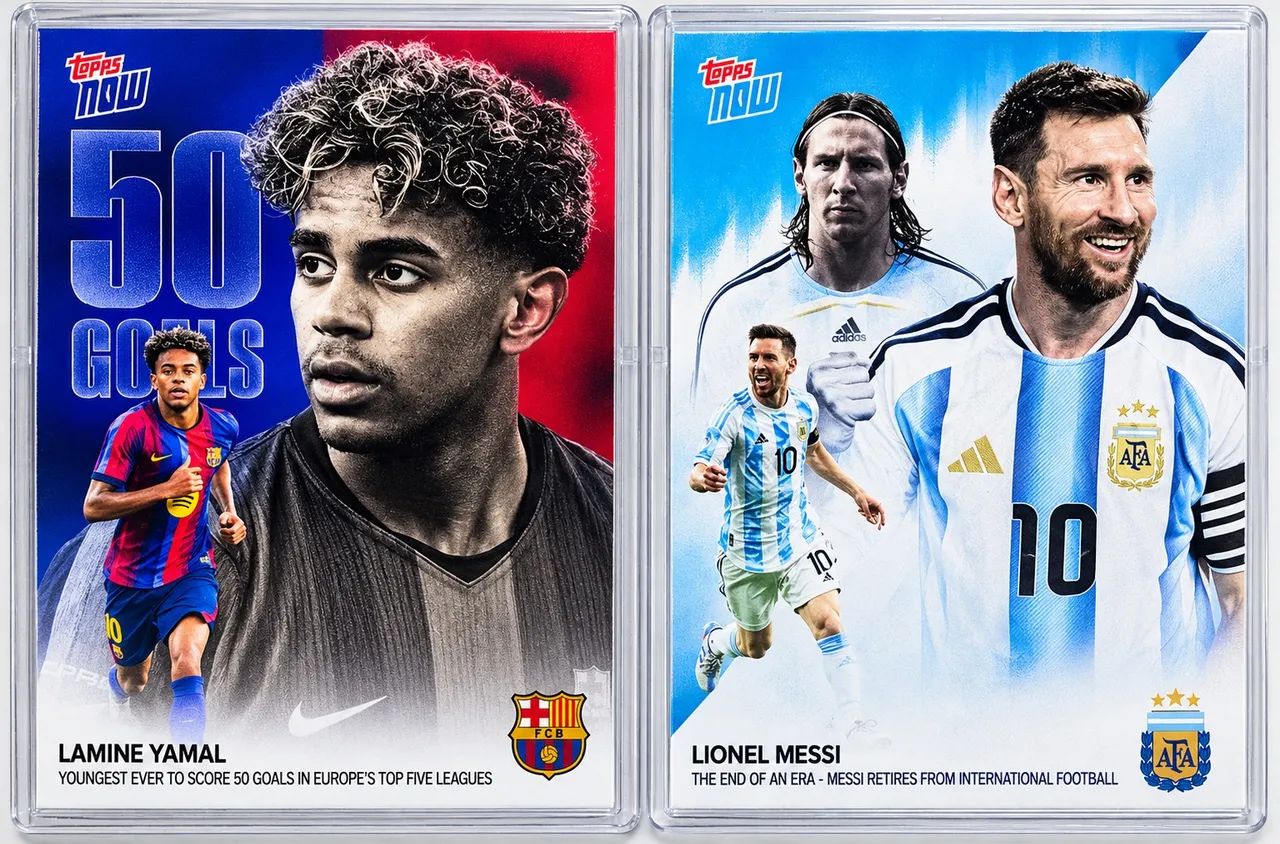 Kit Despedida Messi + Yamal 50 Gols -Topps Now 