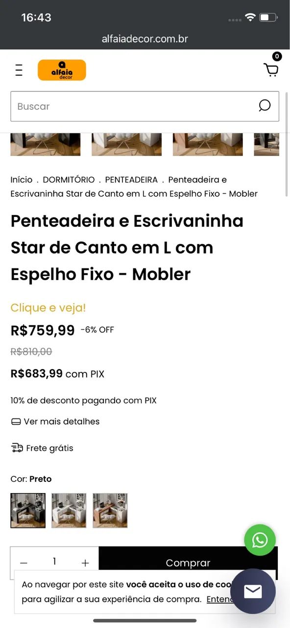 Penteadeira+escrivaninha - Foto 2