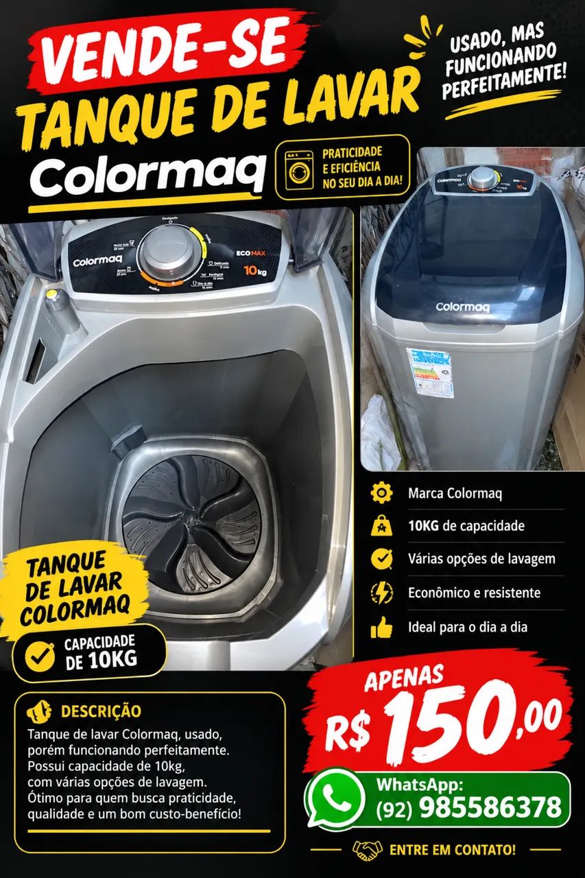 Tanque de lavar 10kg
