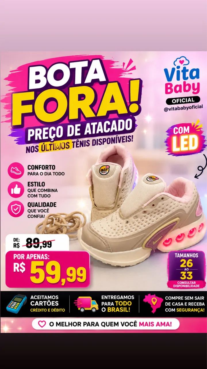 Tenis infantil com led - Foto 2