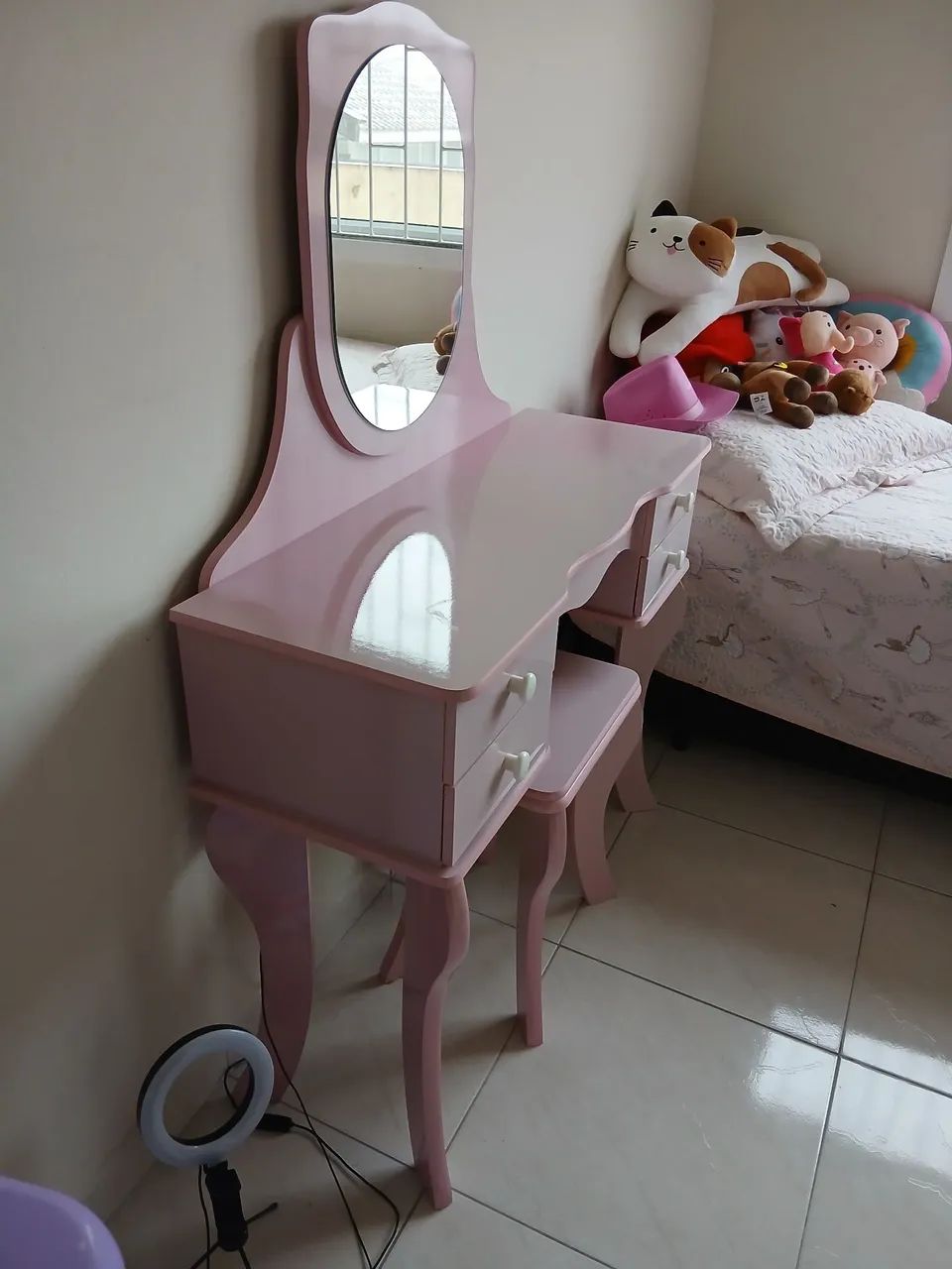 Penteadeira Rosa com Banqueta - Foto 3