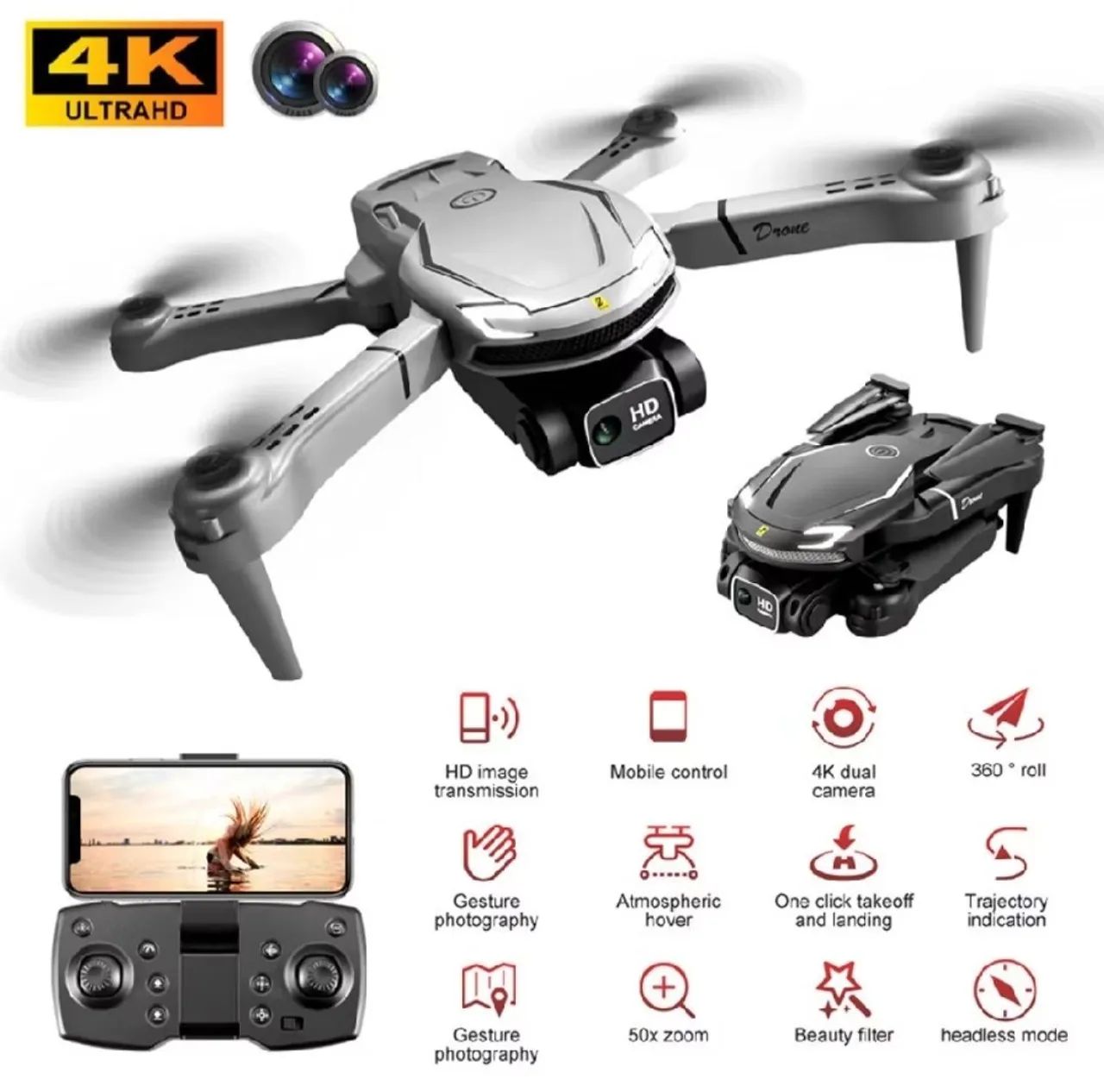 DLI V88 Drone Profissional, Câmera Alta Definição - Foto 3