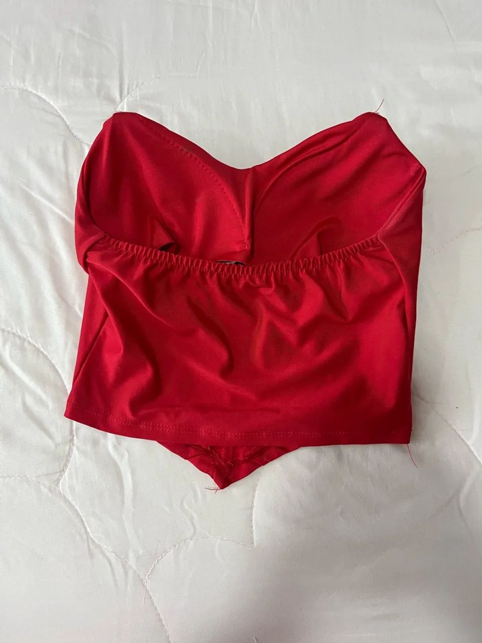 Cropped vermelho com bojo  - Foto 2