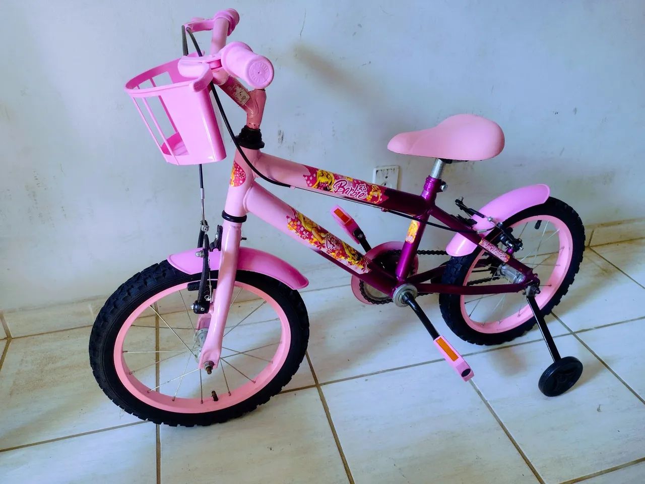 Bicicleta aro 16 Barbie aros de alumínio  - Foto 2
