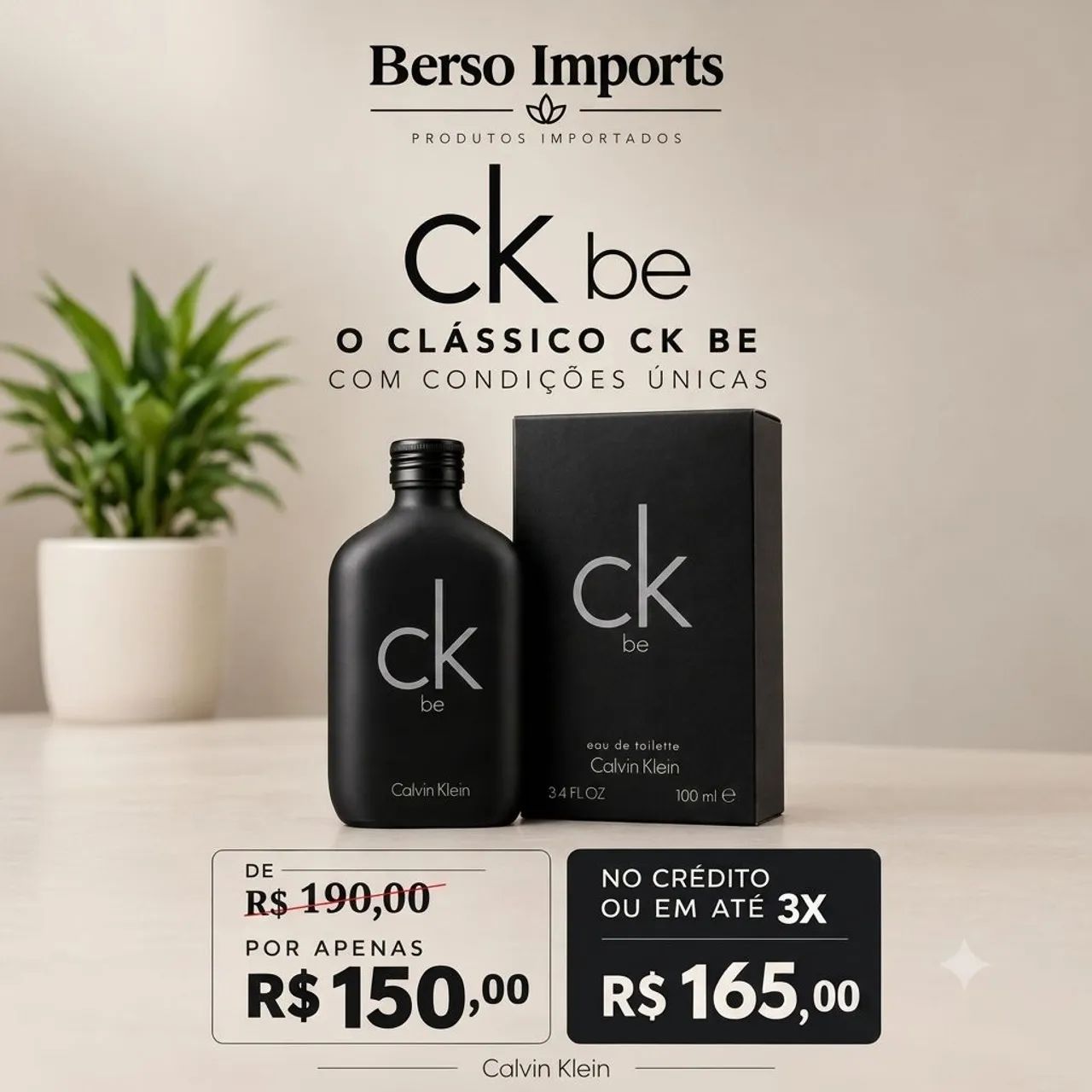 Perfume CK Be Calvin Klein 100ml - Promoção