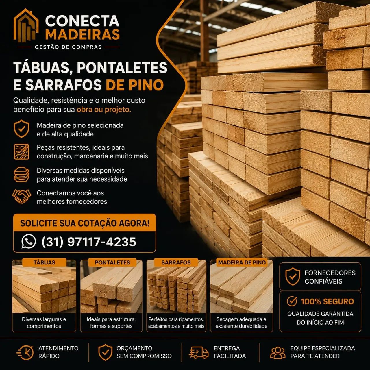Tábuas de pinus