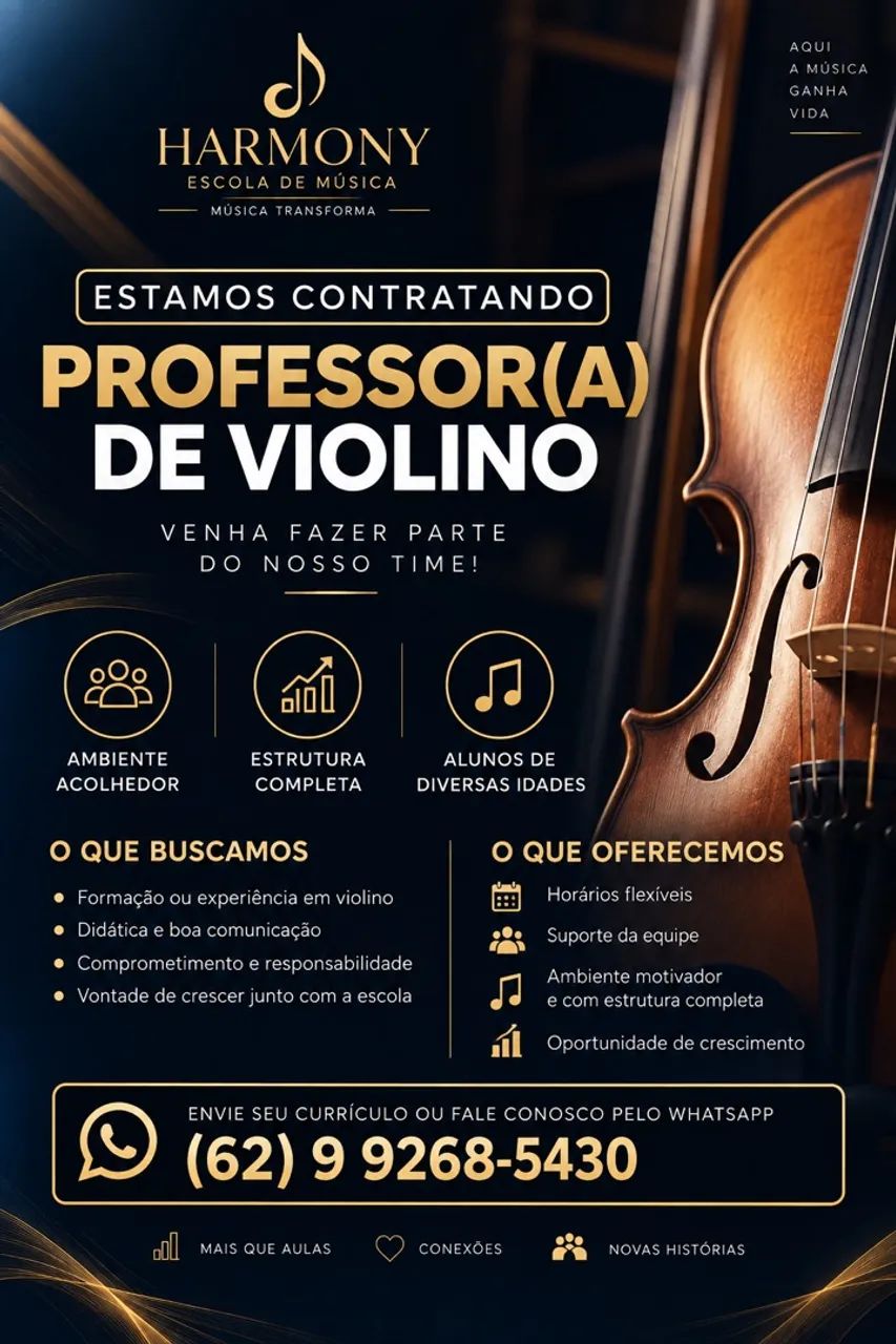 Contrata-se professor de violino