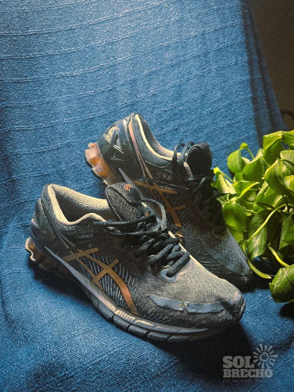 Asics Gel-Quantum preto e dourado - Foto 3
